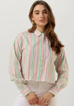 multi scotch & soda blouses multi striped boxy fit shirt