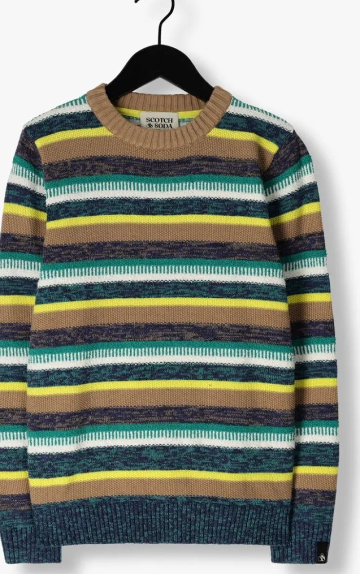 multi scotch & soda trui yarn-dyed striped pullover