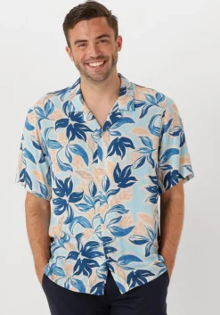 multi shiwi casual overhemd men vic short sleeve shirt floral leafs