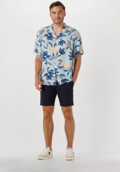 multi shiwi casual overhemd men vic short sleeve shirt floral leafs