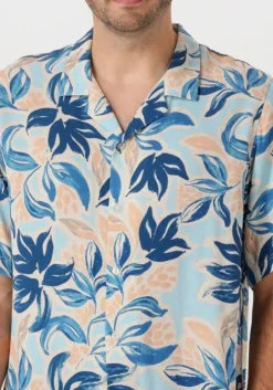 multi shiwi casual overhemd men vic short sleeve shirt floral leafs