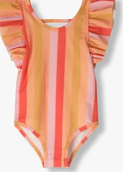 multi sproet & sprout badpakken ruffle swimsuit stripes