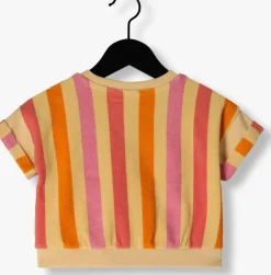 multi sproet & sprout t-shirt cropped sweatshirt stripes