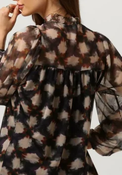 multi summum blouses jersey smocked top blurred star print