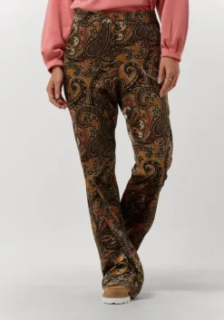 multi summum flared broek trousers paisley velvet