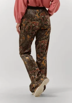 multi summum flared broek trousers paisley velvet