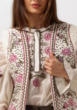 multi summum gilet gilet embroidered velours