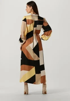 multi summum midi jurk dress graphic lines