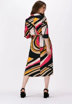 multi summum midi jurk dress big swirls