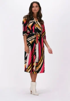 multi summum midi jurk dress big swirls