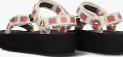 multi teva sandalen w flatform universal crochet