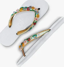 multi uzurii teenslippers macrame daisy