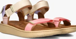 multi woden platte sandalen line