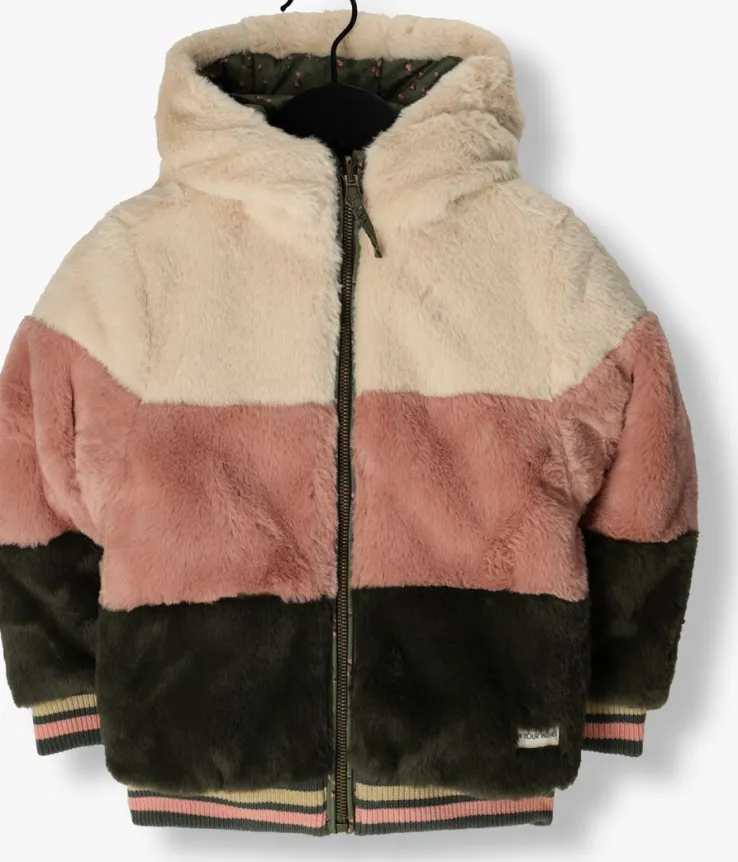 multi your wishes faux fur jas otila reversible jacket