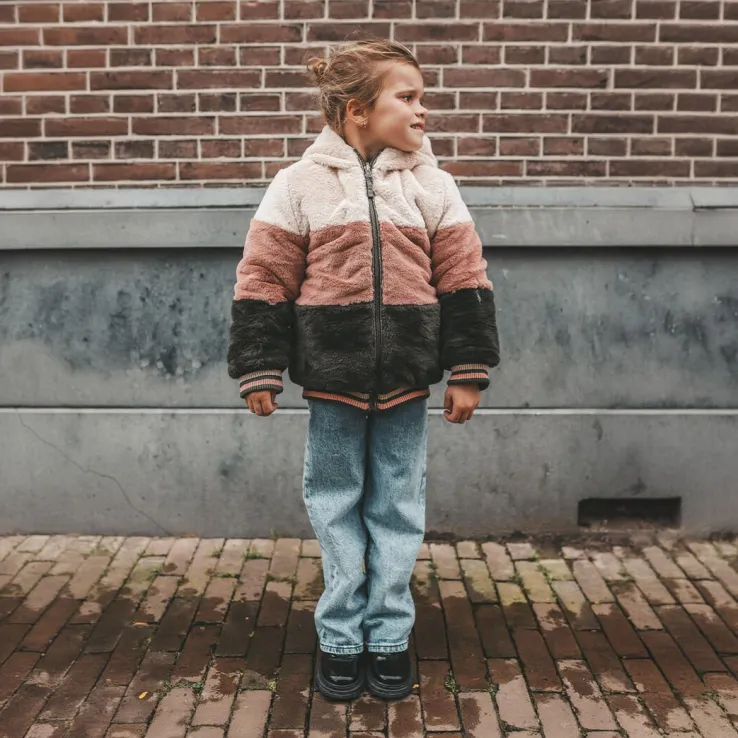 multi your wishes faux fur jas otila reversible jacket