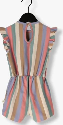 multi your wishes jumpsuit multi stripes ruffle playsuit