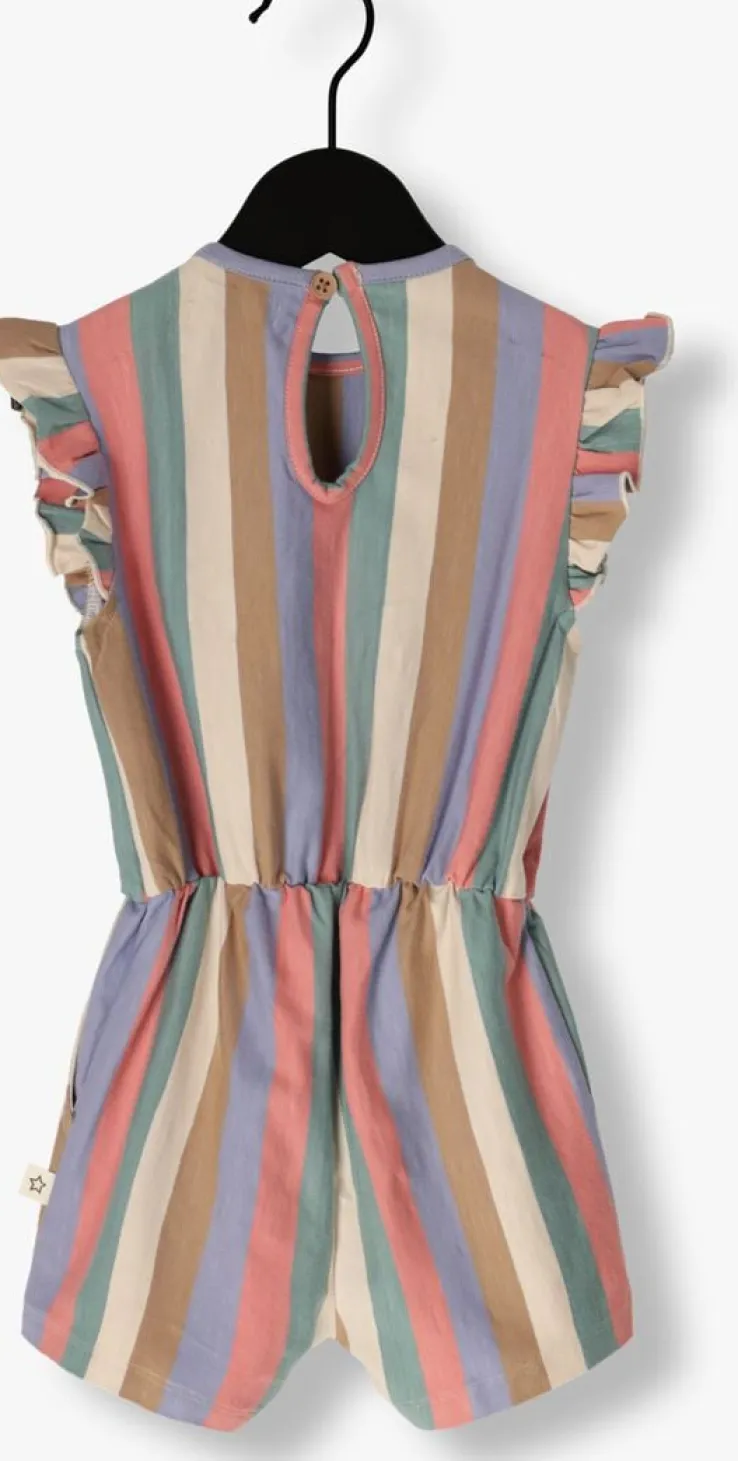 multi your wishes jumpsuit multi stripes ruffle playsuit