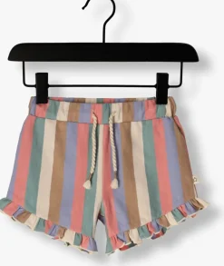 multi your wishes korte broek multi stripes rufffle short
