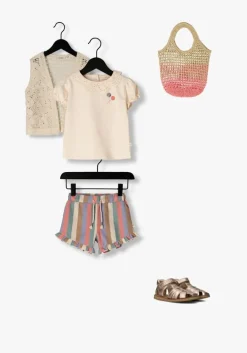 multi your wishes korte broek multi stripes rufffle short