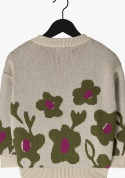 multi your wishes trui flower knit chunky sweater