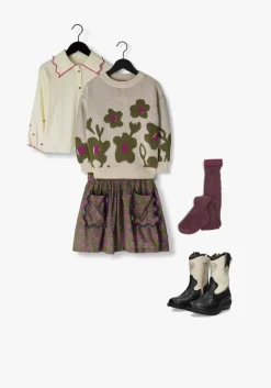 multi your wishes trui flower knit chunky sweater