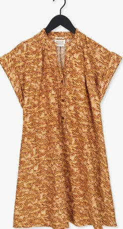 oker scotch & soda mini jurk color blocked cotton throw-on dress