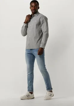 olijf anerkjendt casual overhemd akkurt l/s stripe shirt