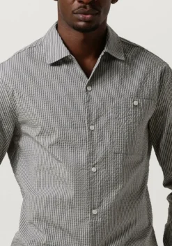 olijf anerkjendt casual overhemd akkurt l/s stripe shirt