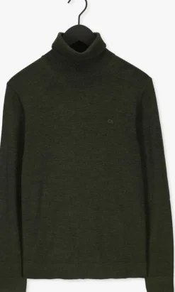 olijf calvin klein coltrui merino turtle neck