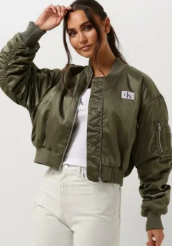 olijf calvin klein jack satin bomber