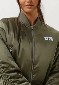 olijf calvin klein jack satin bomber