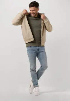 olijf calvin klein trui badge waffle ls tee