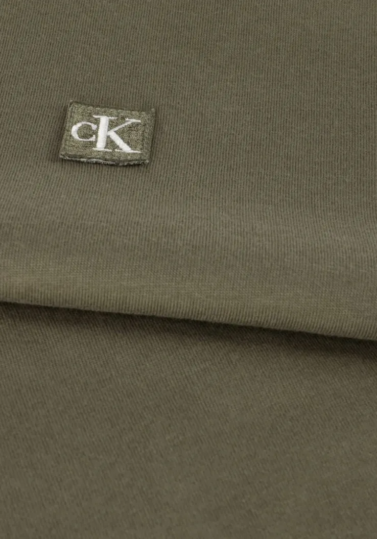 olijf calvin klein t-shirt ck embro badge tee