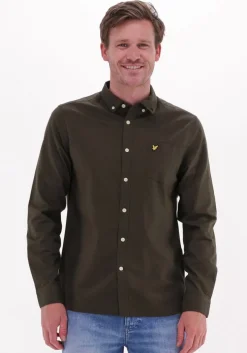 olijf lyle & scott casual overhemd regular fit light weight oxford shirt