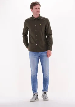 olijf lyle & scott casual overhemd regular fit light weight oxford shirt