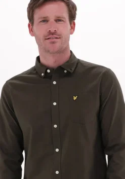 olijf lyle & scott casual overhemd regular fit light weight oxford shirt