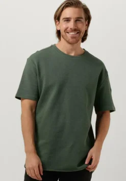 olijf purewhite t-shirt tshirt with waffle structure