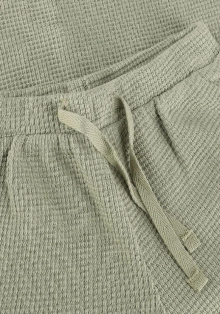 olijf quincy mae boxpakken waffle tee + short set sage