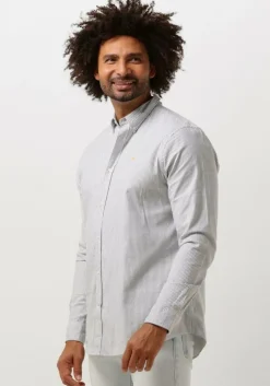 olijf scotch & soda casual overhemd essential oxford stripe shirt