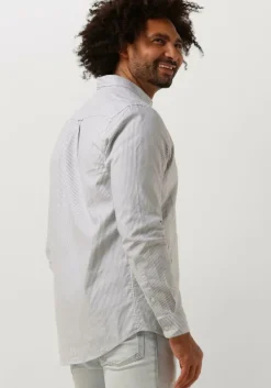 olijf scotch & soda casual overhemd essential oxford stripe shirt