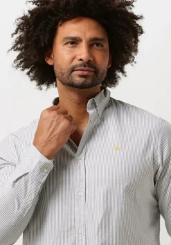 olijf scotch & soda casual overhemd essential oxford stripe shirt