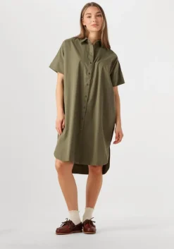 olijf selected femme mini jurk slfblair 2/4 short shirt dress