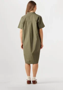 olijf selected femme mini jurk slfblair 2/4 short shirt dress
