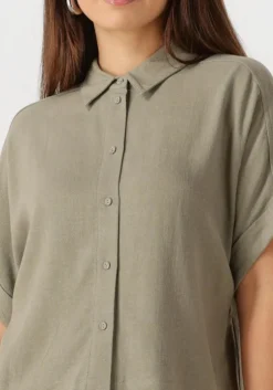 olijf selected femme t-shirt slfviva ss cropped shirt