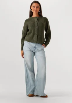 olijf selected femme vest slflulu ls knit short cardigan