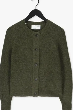 olijf selected femme vest slflulu ls knit short cardigan