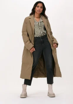 olijf stand studio gewatteerde jas gryer coat