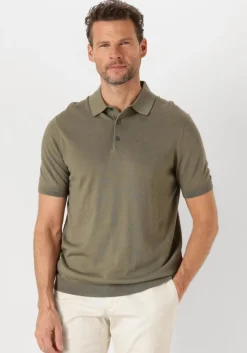 olijf tommy hilfiger polo dc cotton lyocell polo