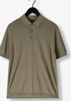 olijf tommy hilfiger polo dc cotton lyocell polo