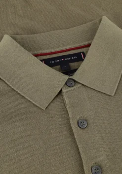 olijf tommy hilfiger polo dc cotton lyocell polo
